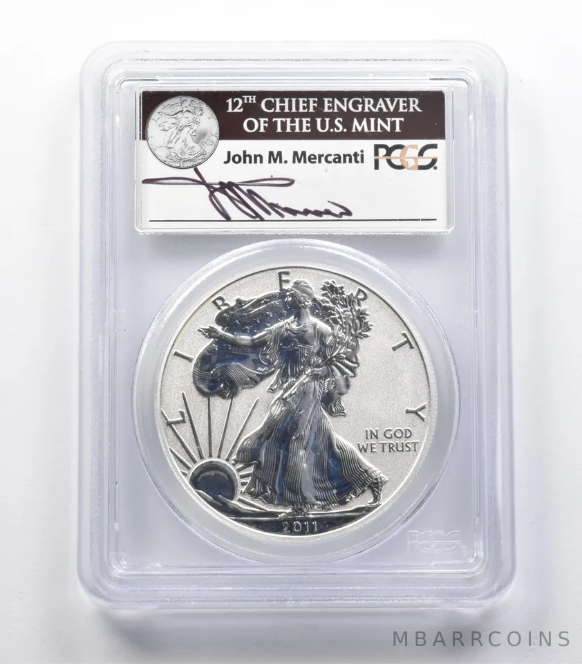 Reverse PF PR69 2011-P American Silver Eagle 25 Anniv Set Mercanti FS PCGS *3139