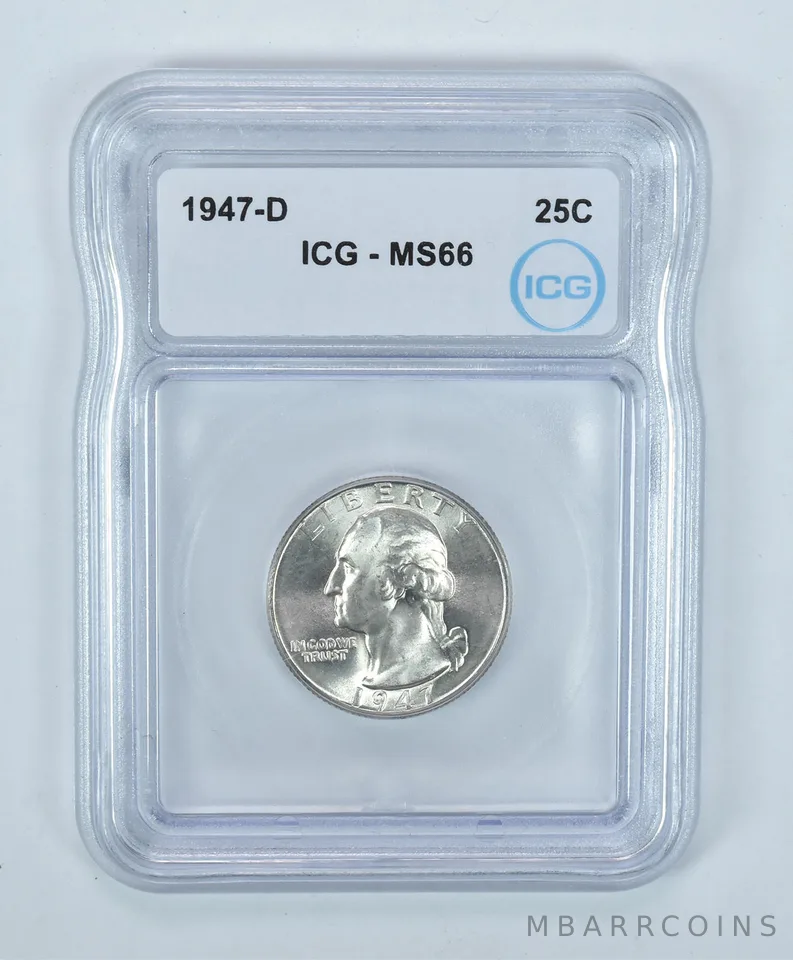 1947-D Washington Quarter MS66 ICG