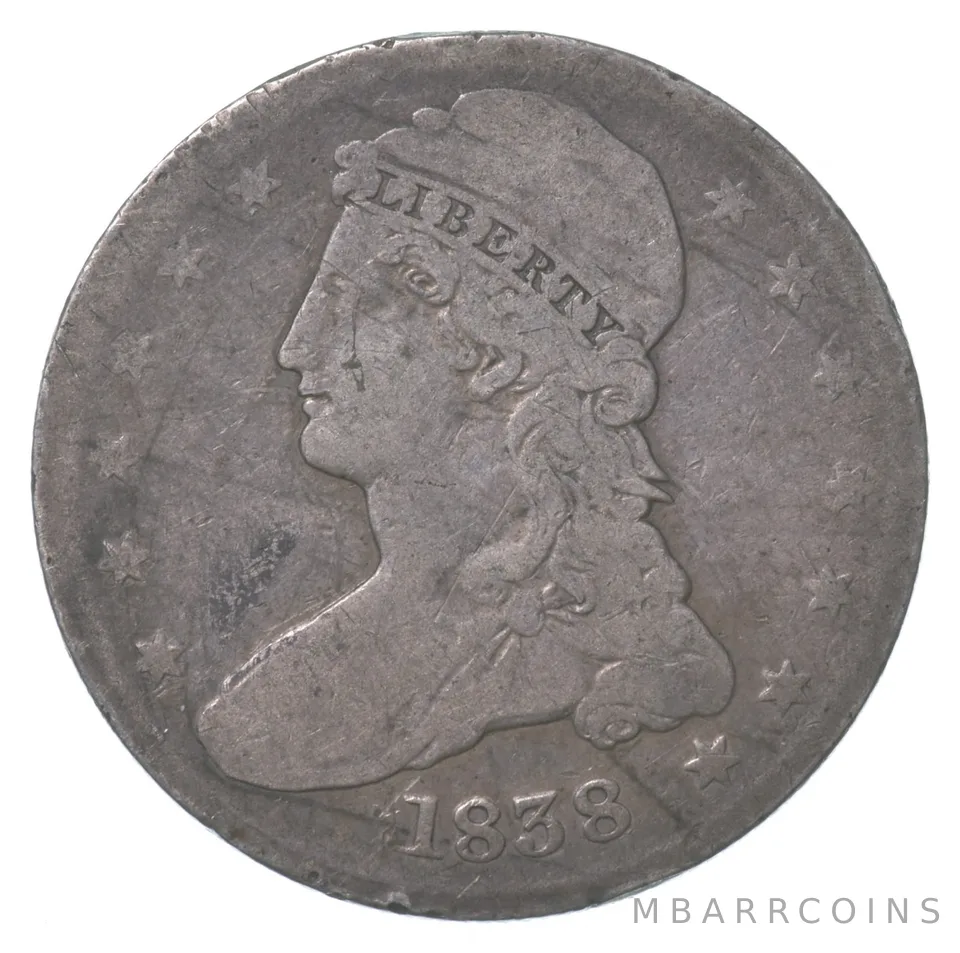 1838 Capped Bust Half Dollar a8718