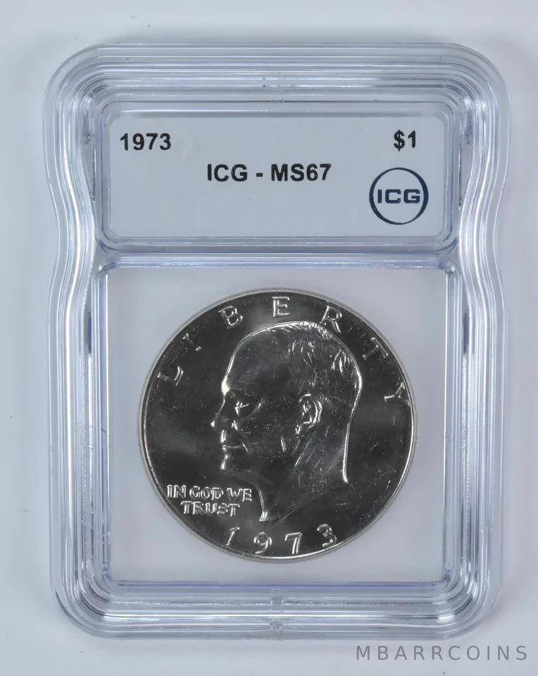 1973 Eisenhower $1 MS67 ICG