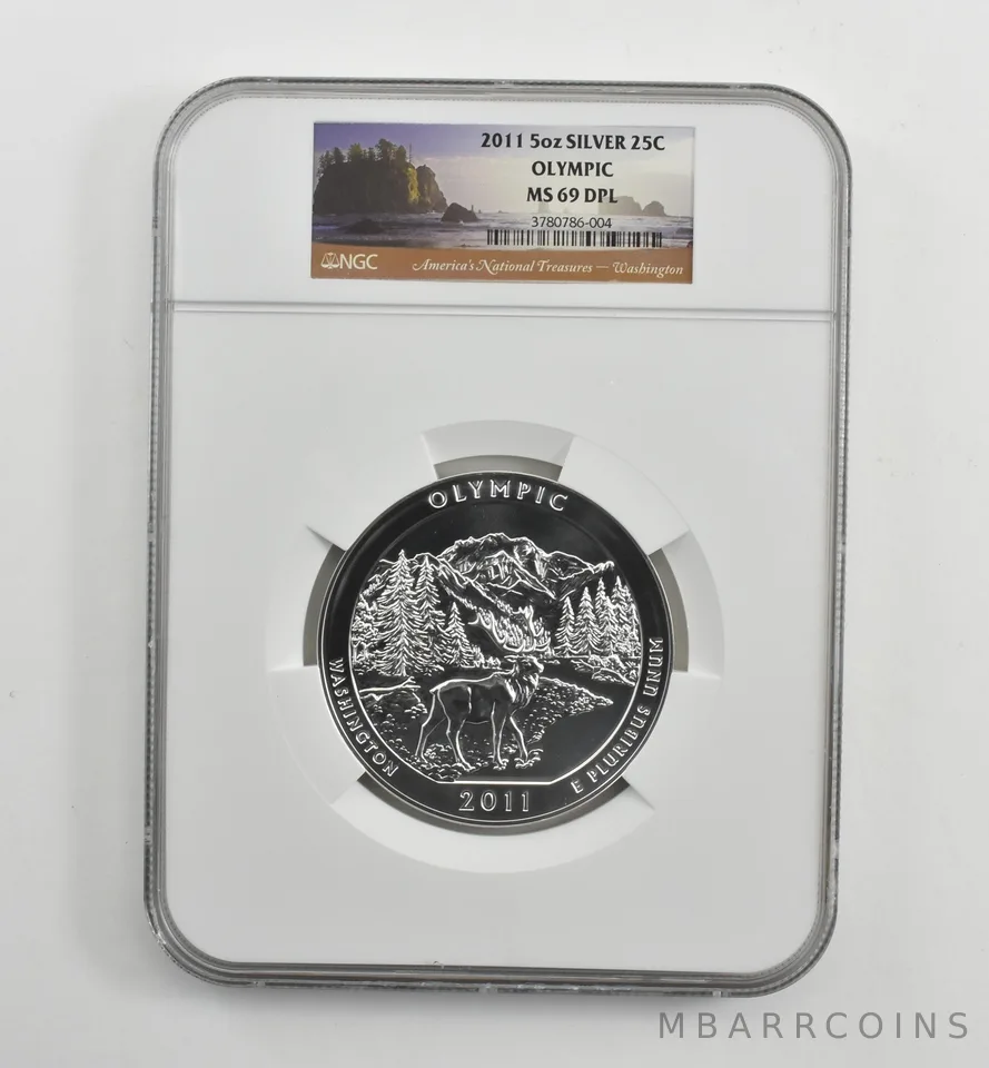 2011 5 Oz Silver Quarter America The Beautiful Olympic MS69 DPL NGC *1567