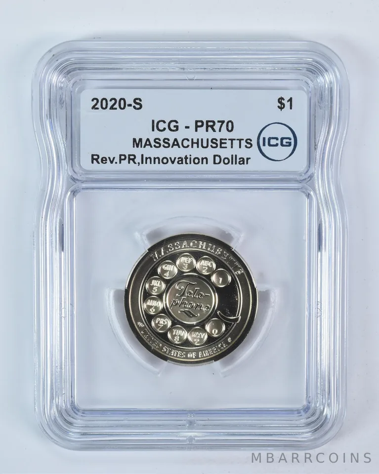 2020-S Innovation $1 Telephone MA Reverse PR70 ICG