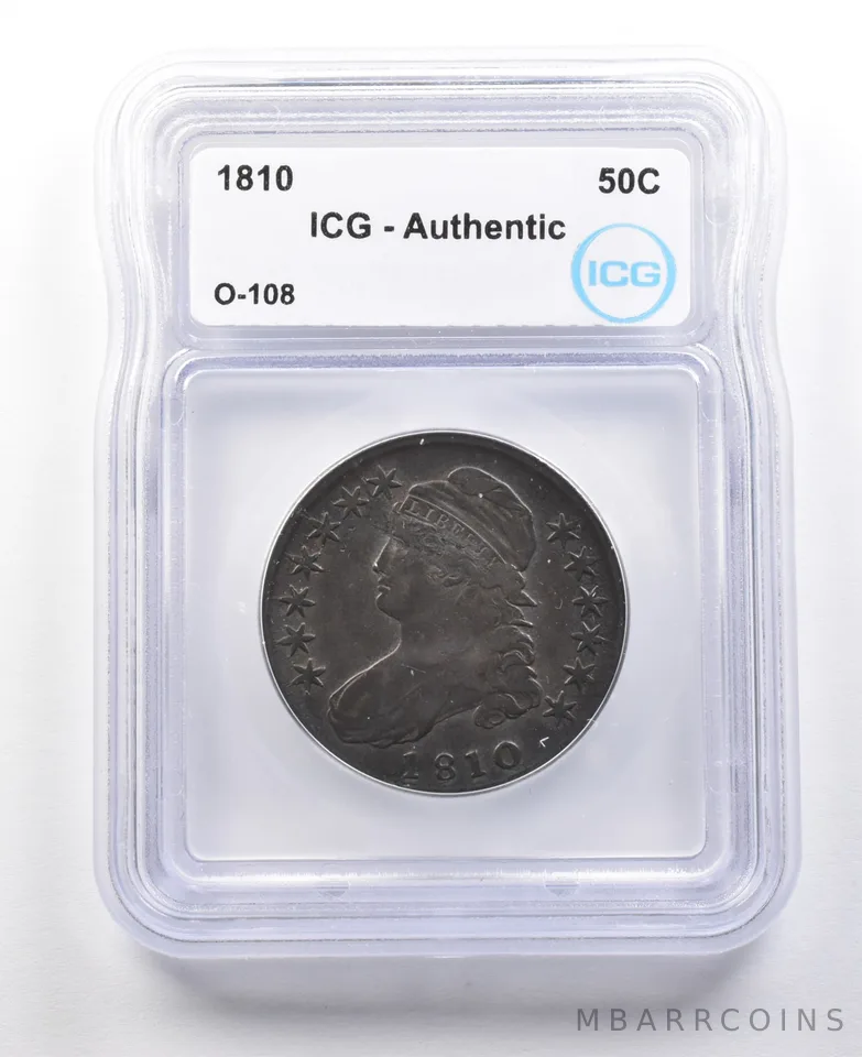 1810 Capped Bust Half Dollar O-108 Authentic ICG *2969