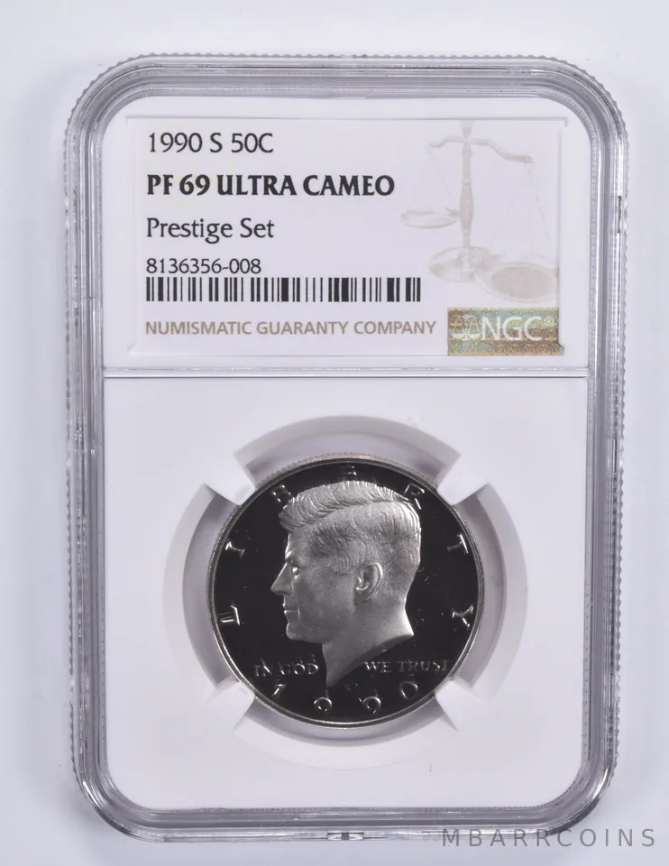 1990-S Kennedy Half Dollar Prestige Set PF69 UCAM NGC Brown Label