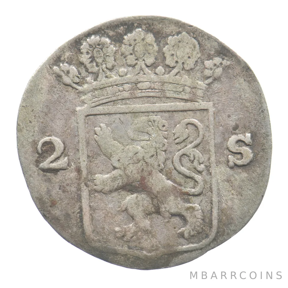 1791 Holland 2 Stuivers Dutch Colonial *6464