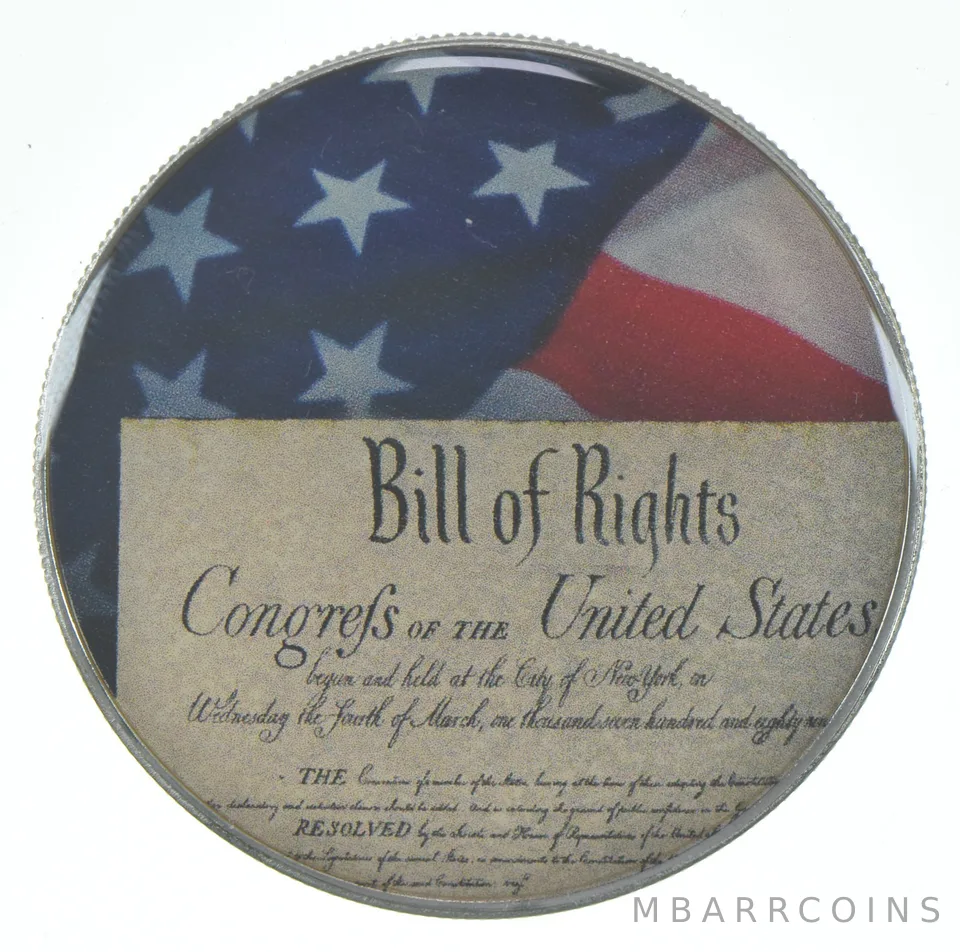 2000-2025 American Silver Eagle Colorized Bill Of Rights