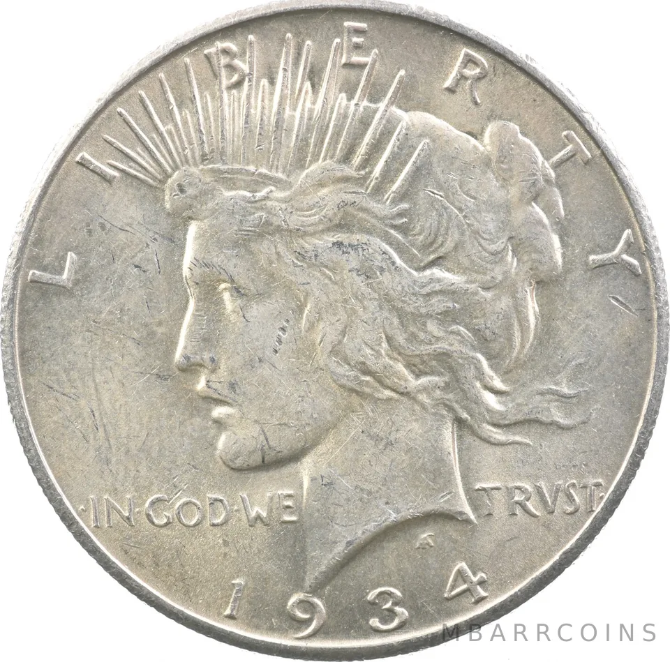 1934-S Peace Silver Dollar *0884