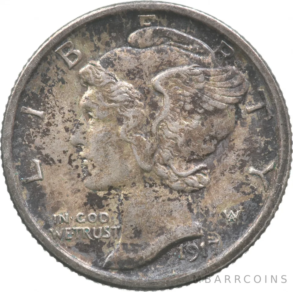 1917-S Mercury Dime a4918