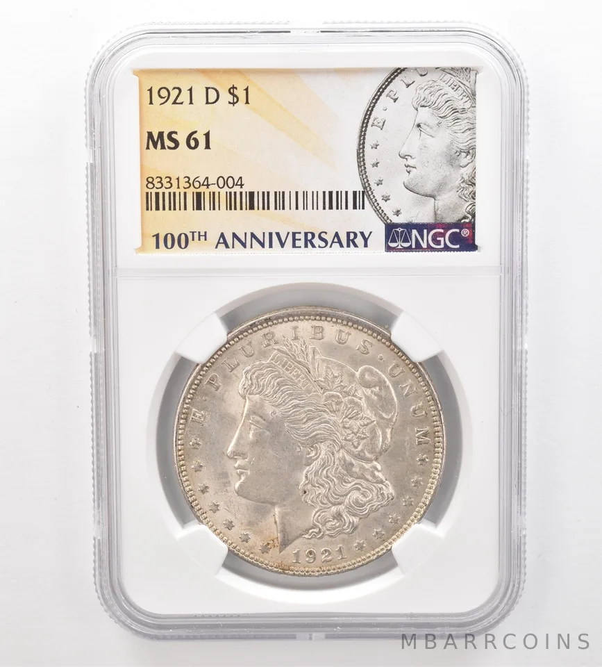 1921-D Morgan Silver Dollar MS61 NGC Beautiful Tone Reverse *7427