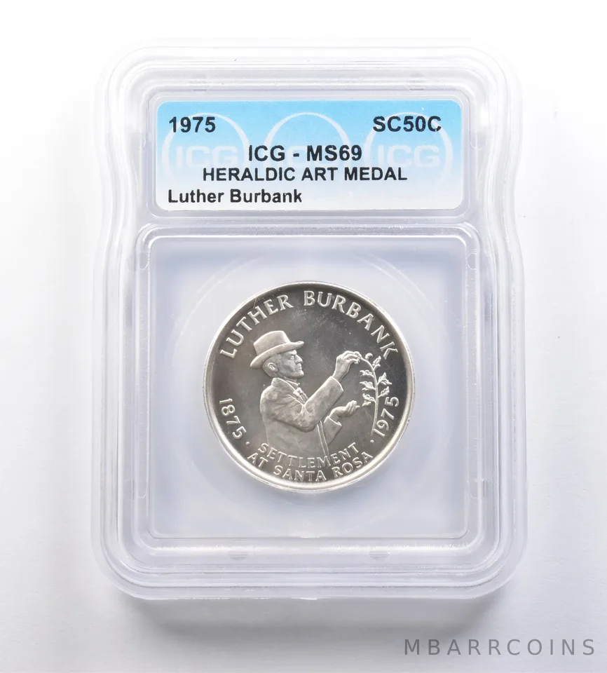 1975 So-Called Half Dollar Luther Burbank MS69 ICG *7210