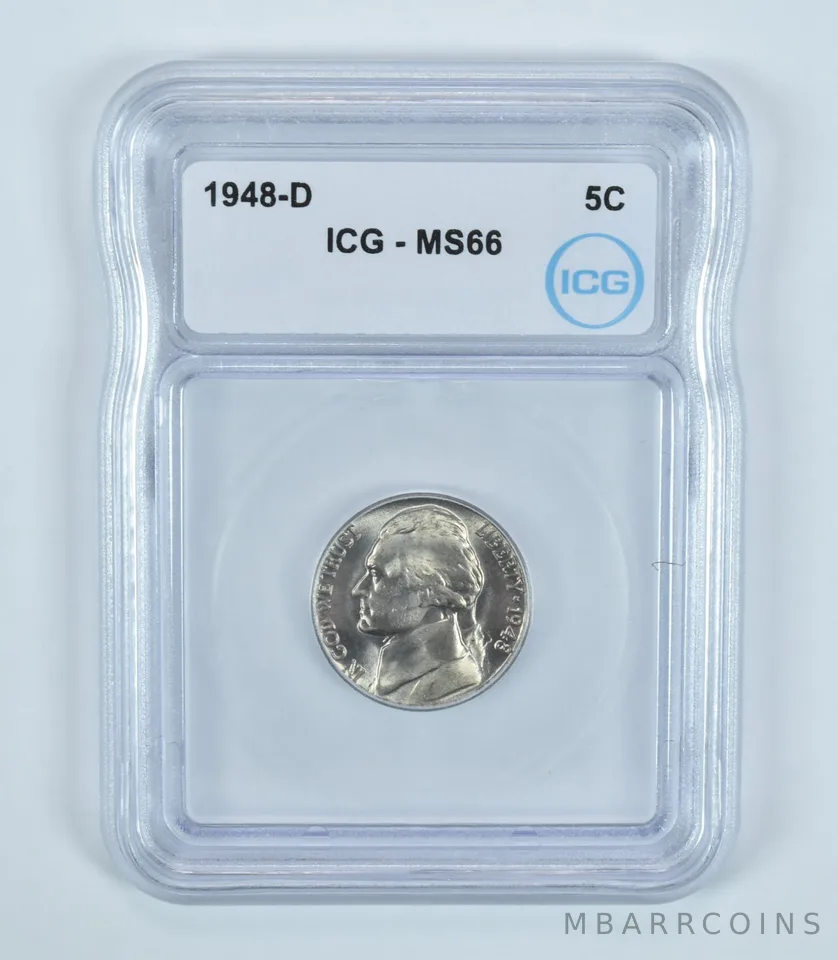 1948-D Jefferson Nickel MS66 ICG