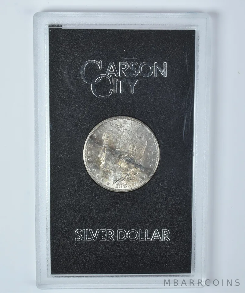 1883-CC Morgan Silver Dollar GSA Hoard Beautifully Toned *5273