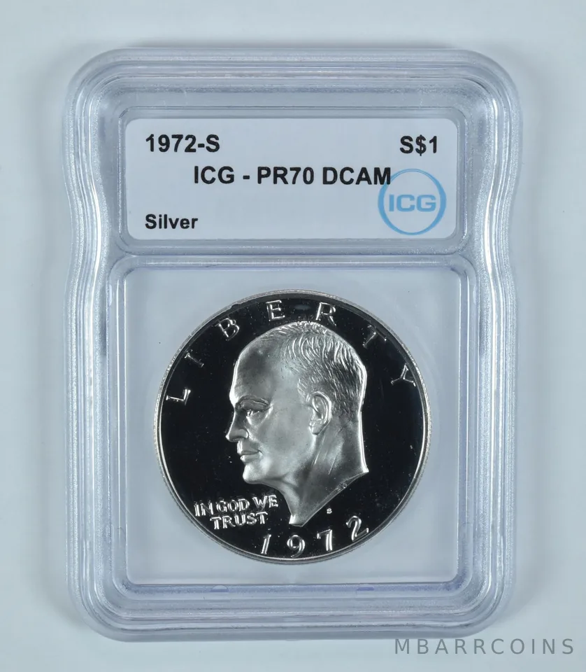 1972-S Eisenhower $1 Silver PR70 DCAM ICG