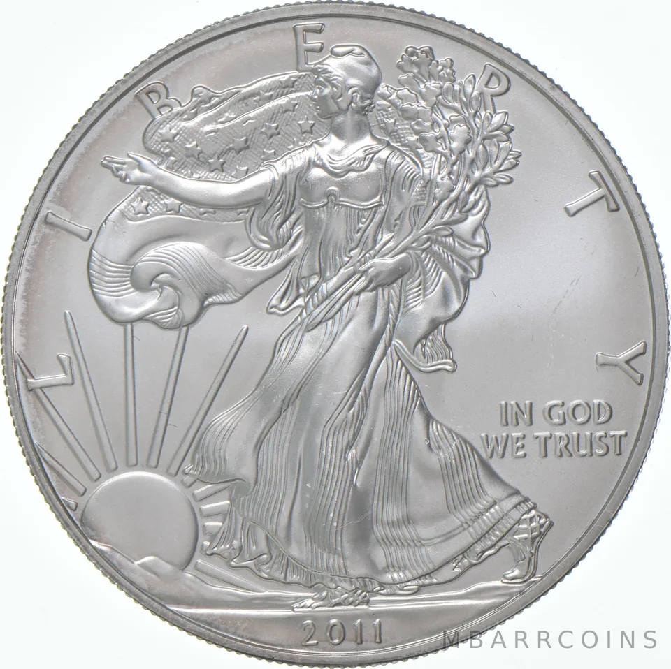 2011 Unc American Silver Eagle 1 Troy Oz .999 Fine Silver