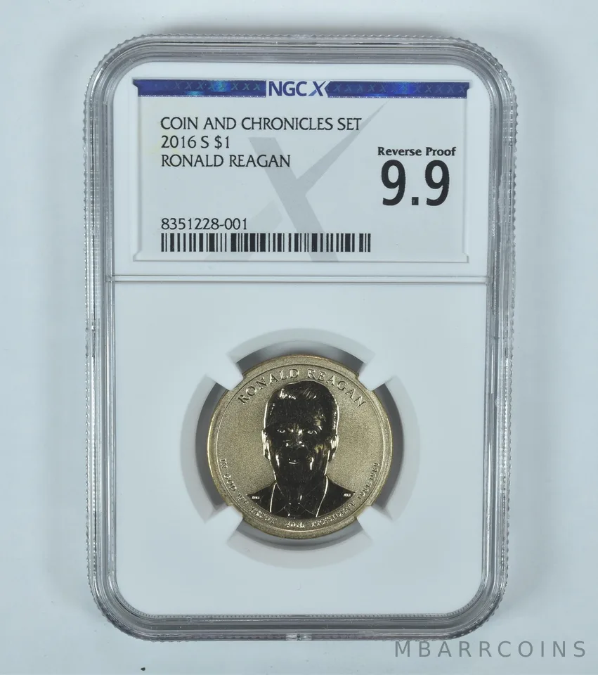 2016-S Ronald Reagan $1 Coin & Chronicles Reverse Proof 9.9 NGC X NGCX