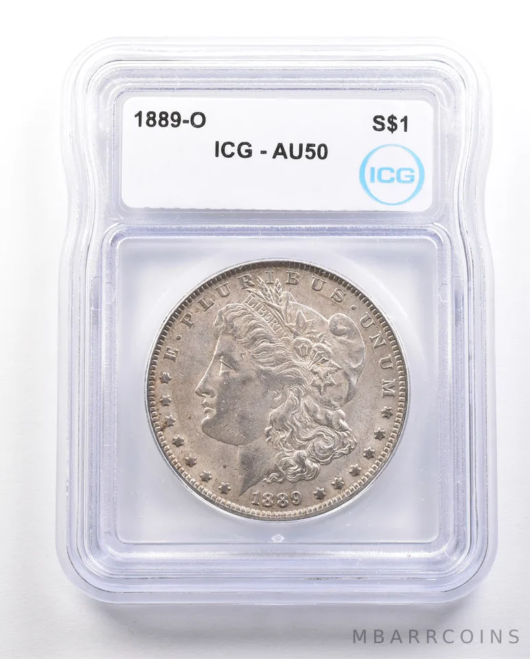 1889-O Morgan Silver Dollar AU50 ICG *3431