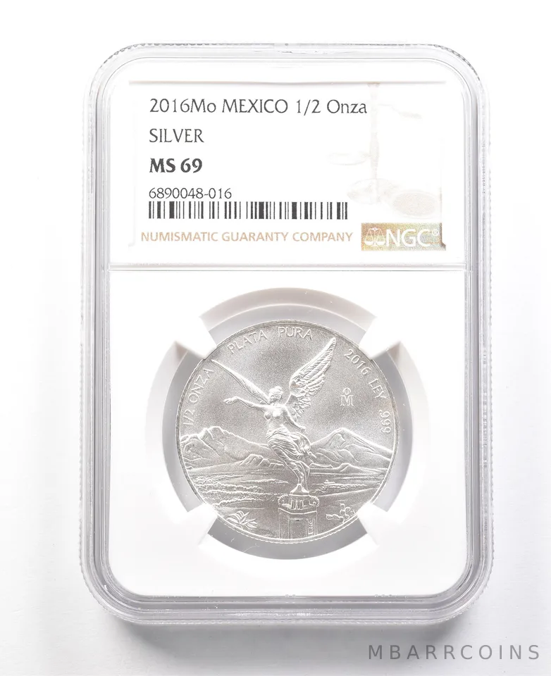 2016 Mo Mexico 1/2 Onza Silver Libertad MS69 NGC a3282