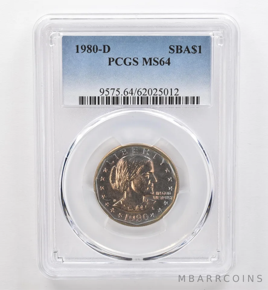 1980-D Susan B Anthony $1 MS64 PCGS Beautiful Tone *9549