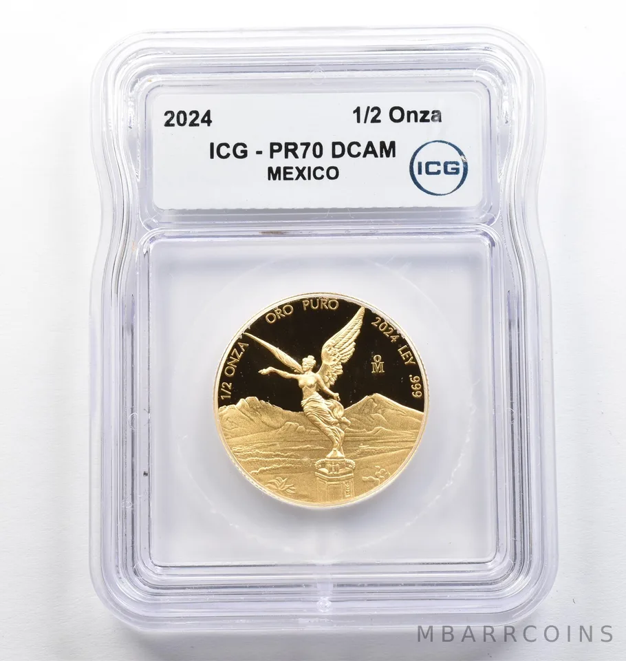 2024 Mo Mexico 1/2 Onza Gold Libertad PR70 DCAM ICG *9438