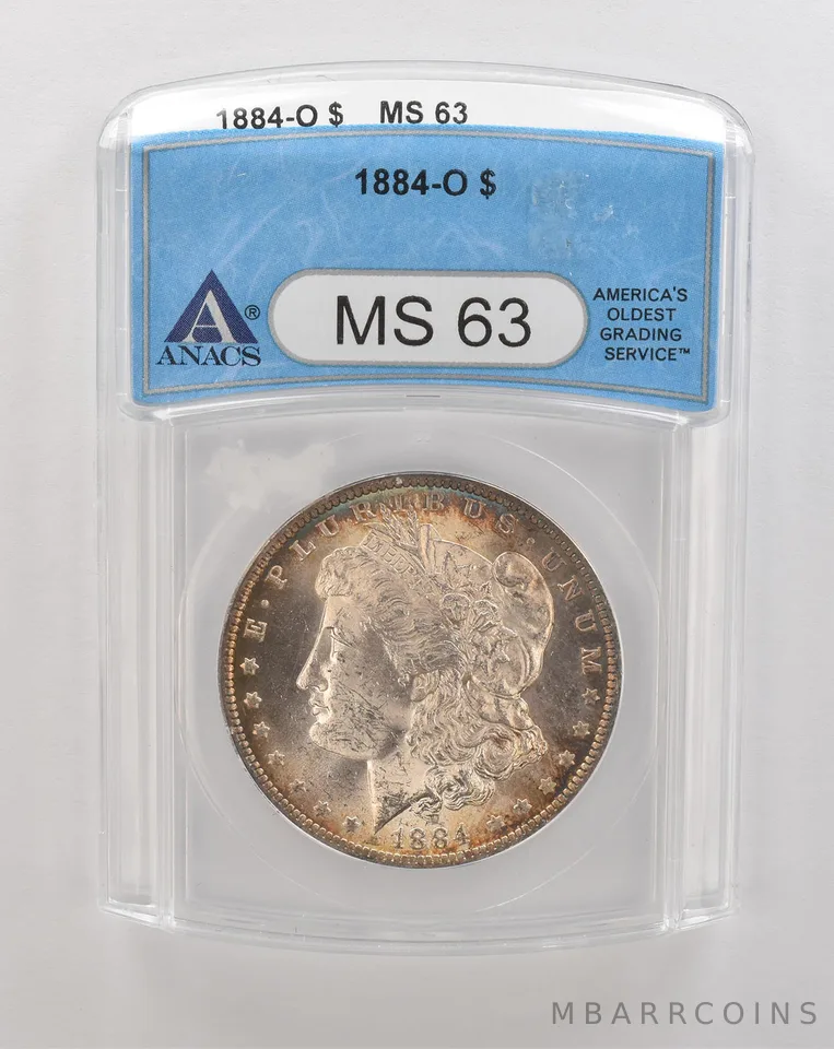 1884-O Morgan Silver Dollar MS63 ANACS Beautiful Tone *4317