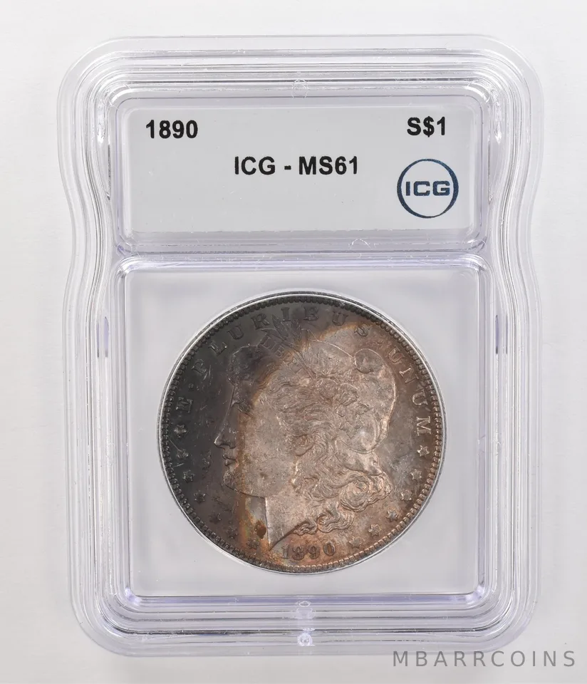 1890 Morgan Silver Dollar MS61 ICG Beautiful Tone *4768