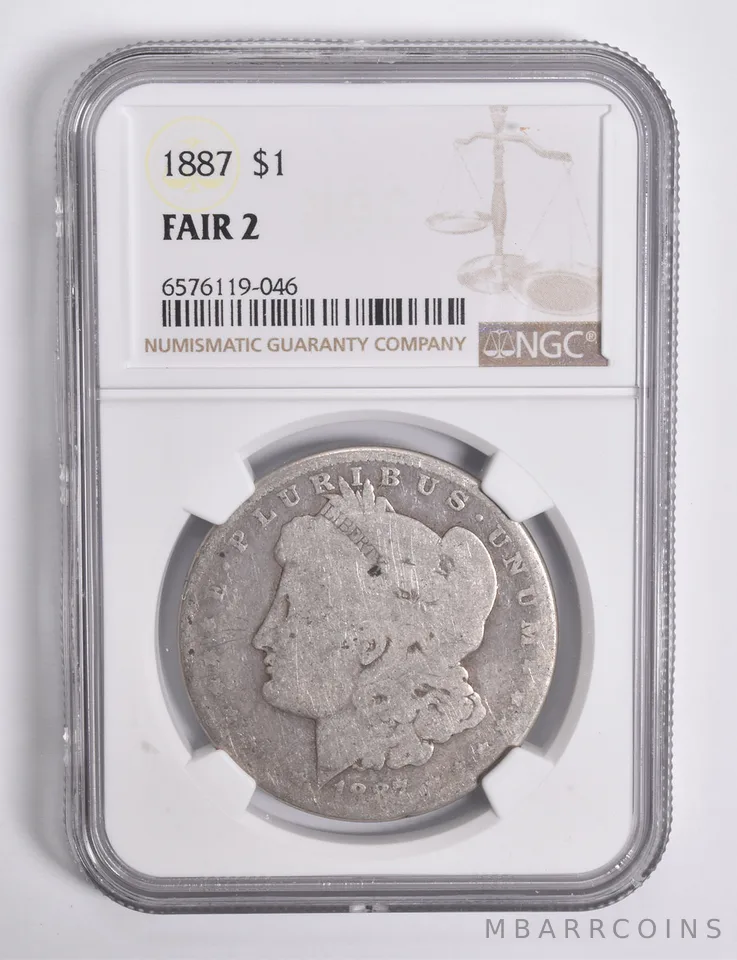FAIR 2 1887 Morgan Silver Dollar NGC Lowball Low Ball *4563