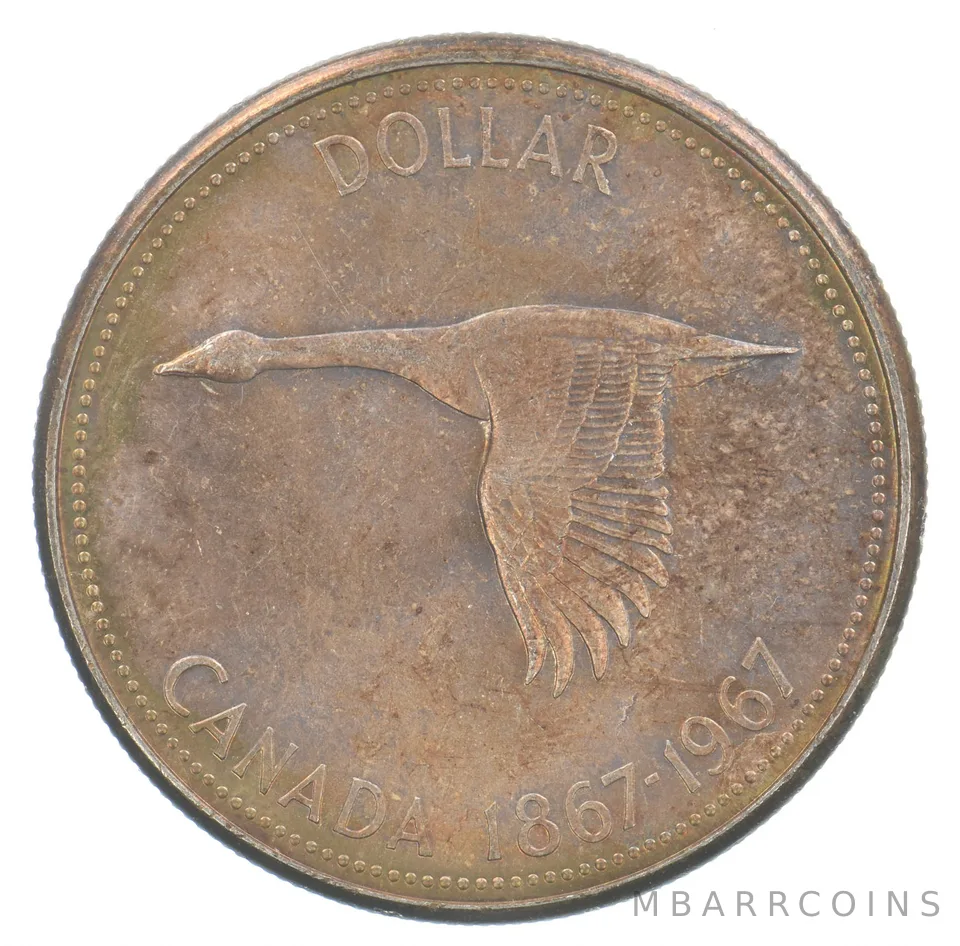1967 Canada 1 Dollar Silver Beautiful Tone *4305