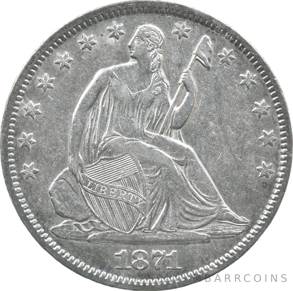 1871-S Seated Liberty Half Dollar *6926