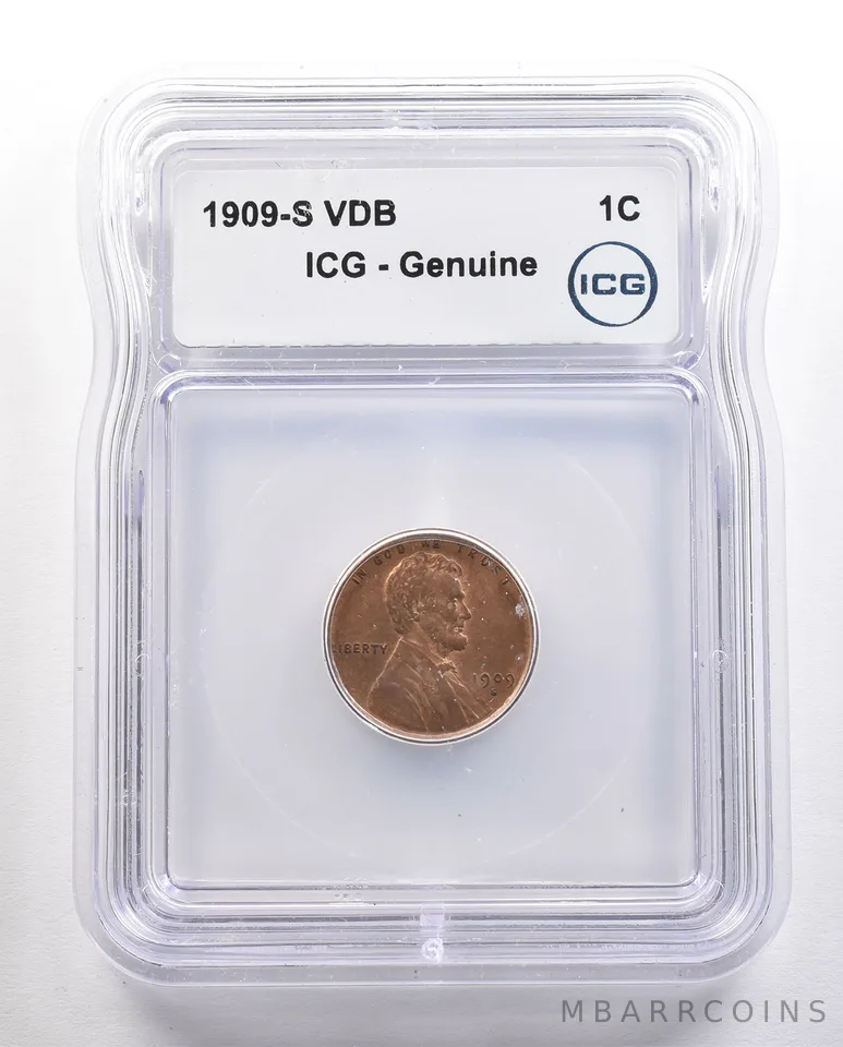 1909-S VDB Lincoln Wheat Cent Genuine ICG *4397
