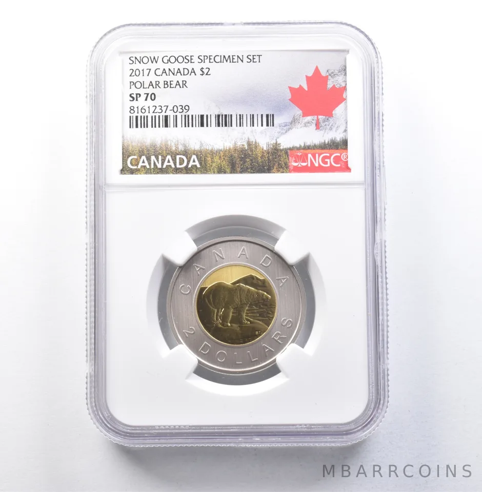 2017 Canada 2 Dollars Snow Goose Specimen Set Polar Bear SP70 NGC *5930