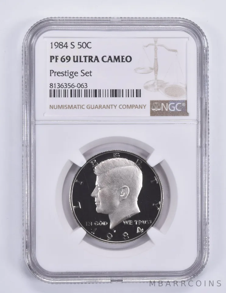 1984-S Kennedy Half Dollar Prestige Set PF69 UCAM NGC Brown Label
