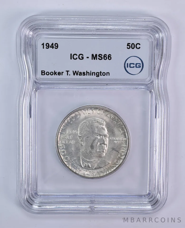 1949 Booker T Washington Commemorative Half Dollar MS66 ICG
