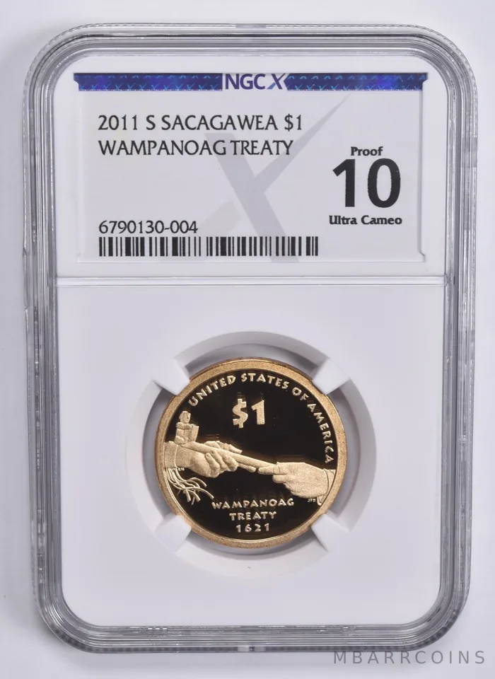 2011-S Sacagawea $1 Wampanoag Treaty Proof 10 UCAM NGC X NGCX