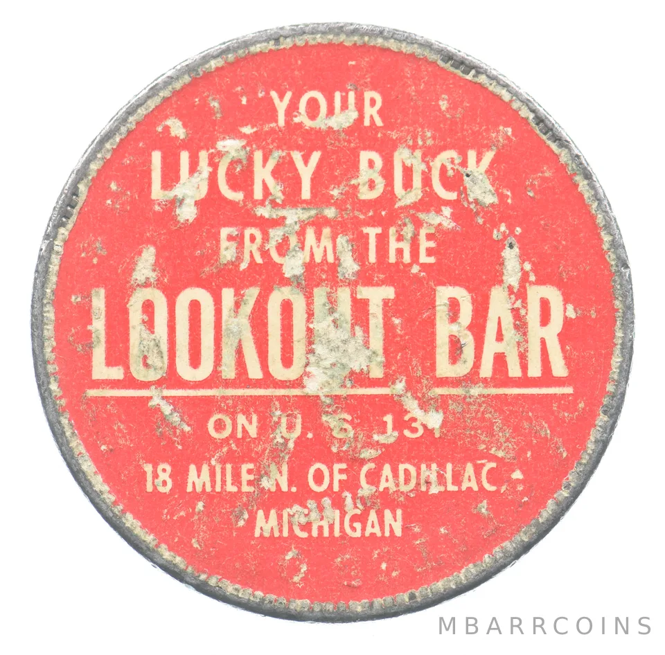 1904 Morgan Silver Dollar Lucky Buck Lookout Bar *9146
