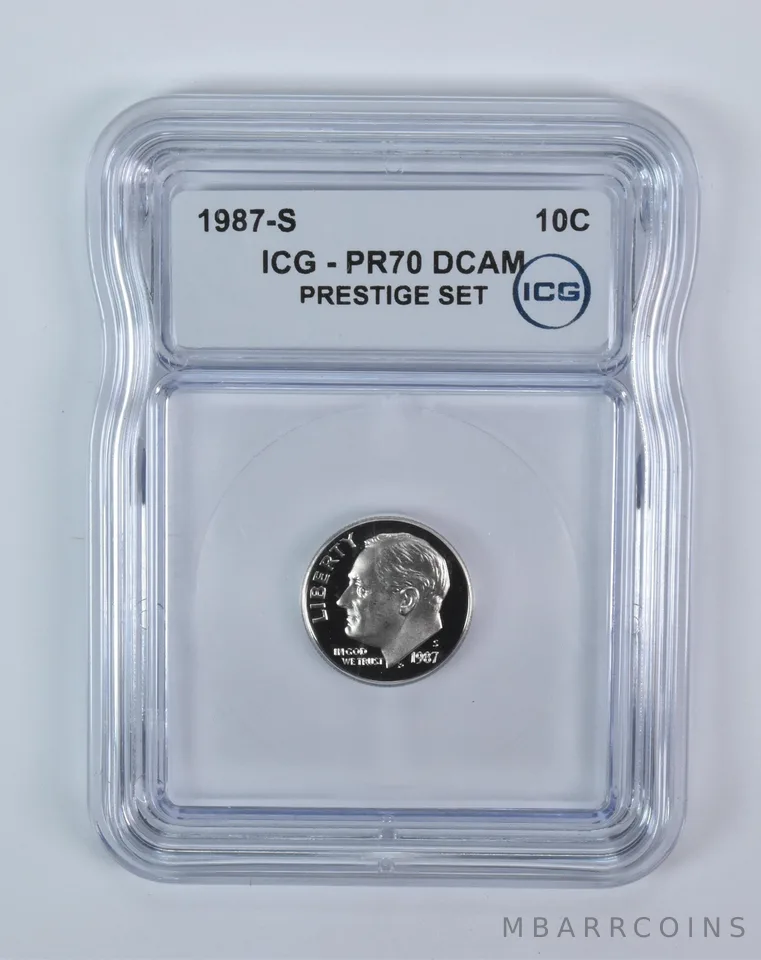 1987-S Roosevelt Dime Prestige Set PR70 DCAM ICG