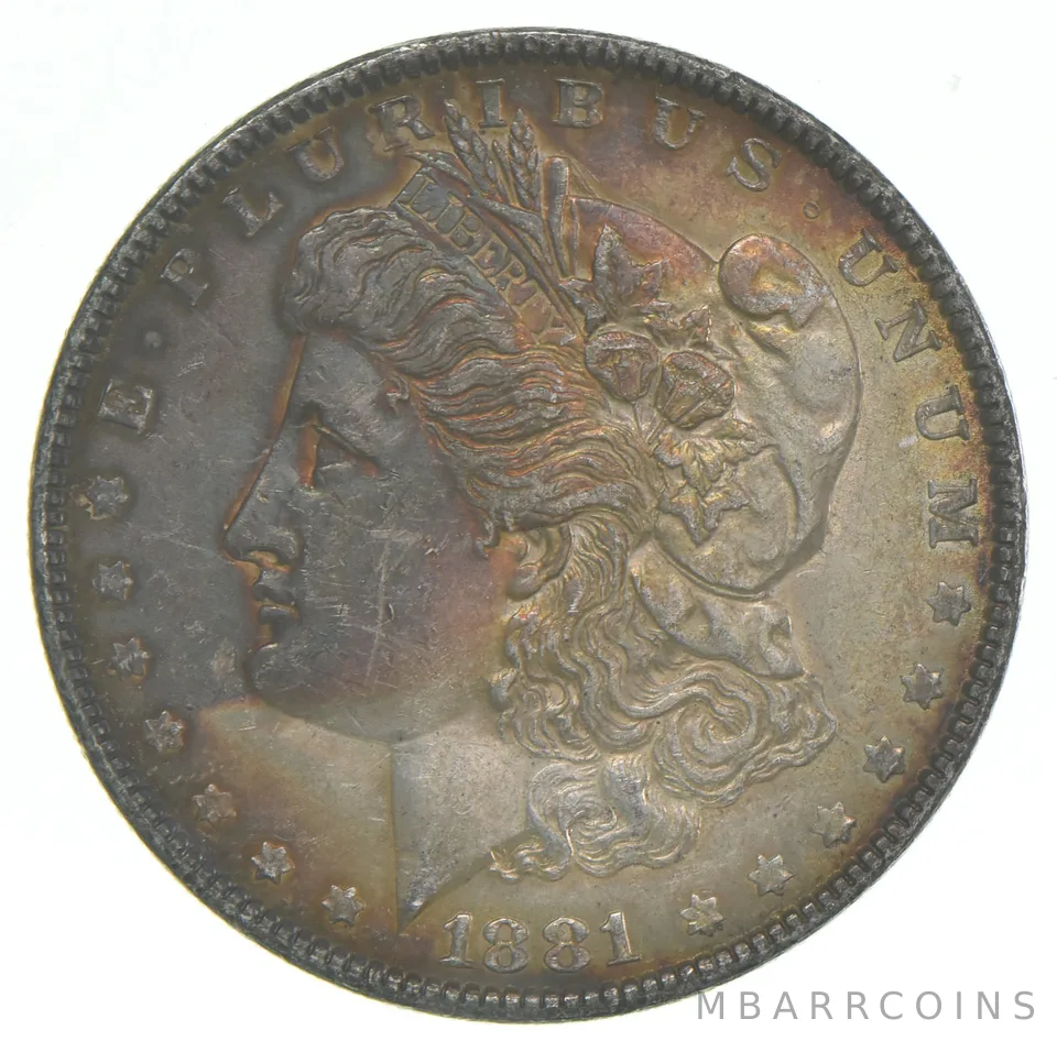 1881 Morgan Silver Dollar - Insane Color *8984