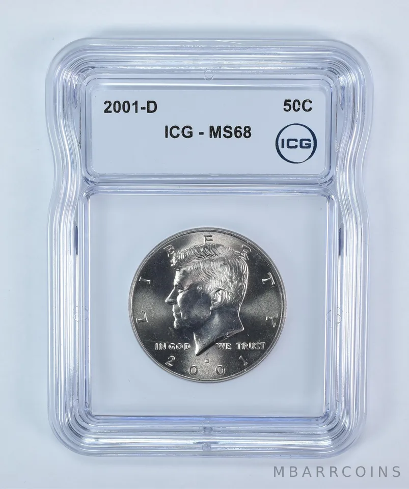 2001-D Kennedy Half Dollar MS68 ICG