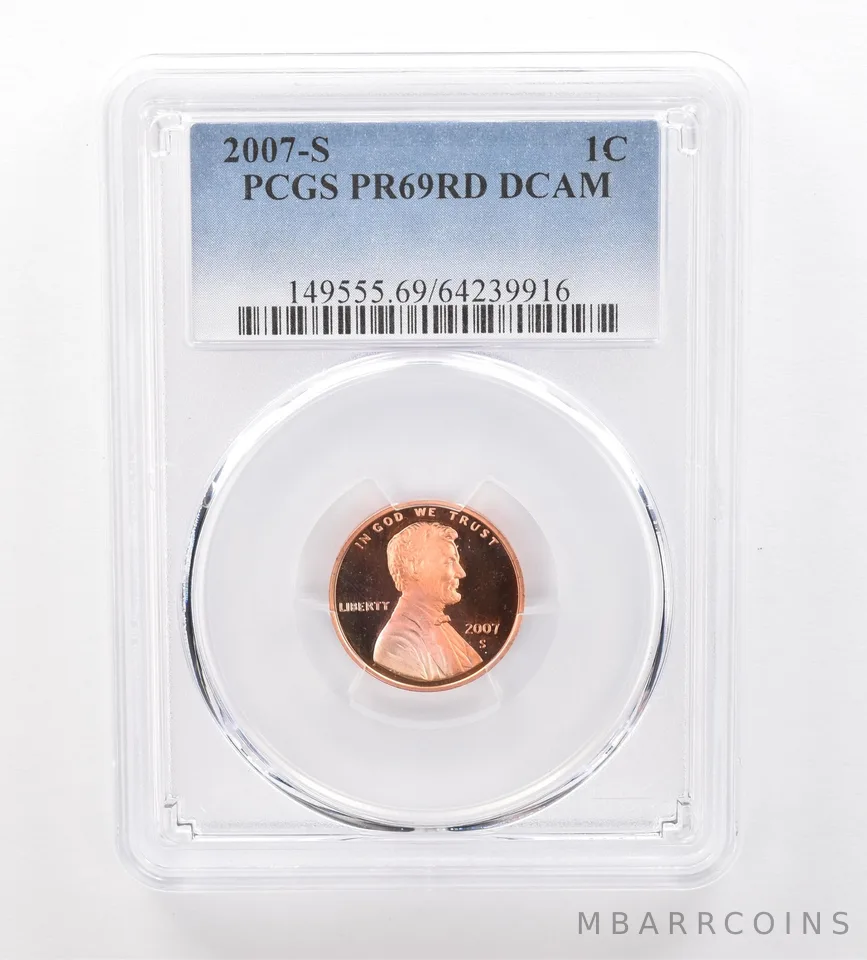 2007-S Lincoln Memorial Cent PR69 RD DCAM PCGS Beautiful Tone *2104
