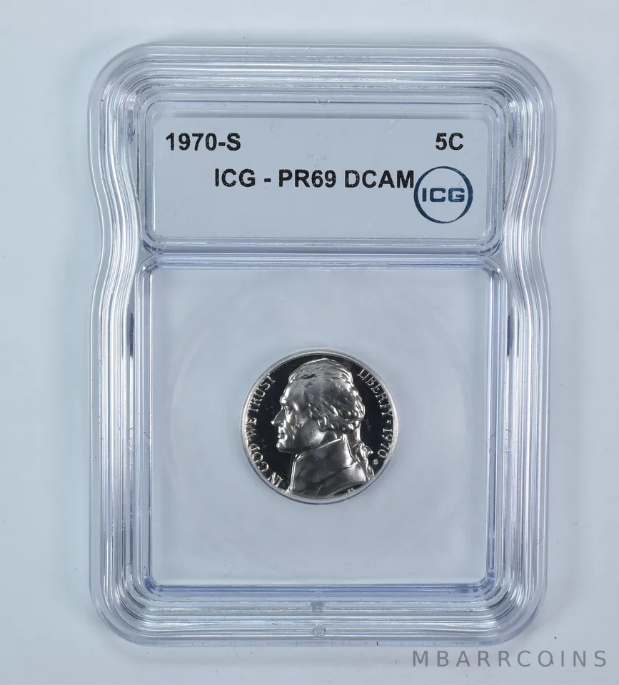 1970-S Jefferson Nickel PR69 DCAM ICG