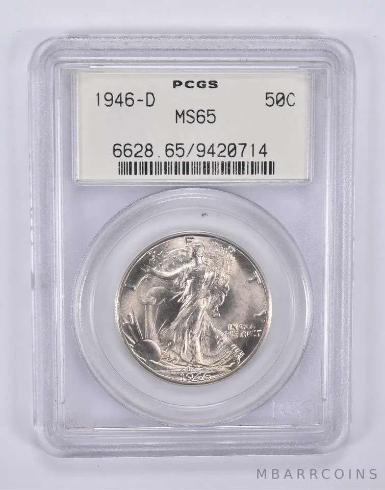 1946-D Walking Liberty Half Dollar MS65 PCGS OGH a9258