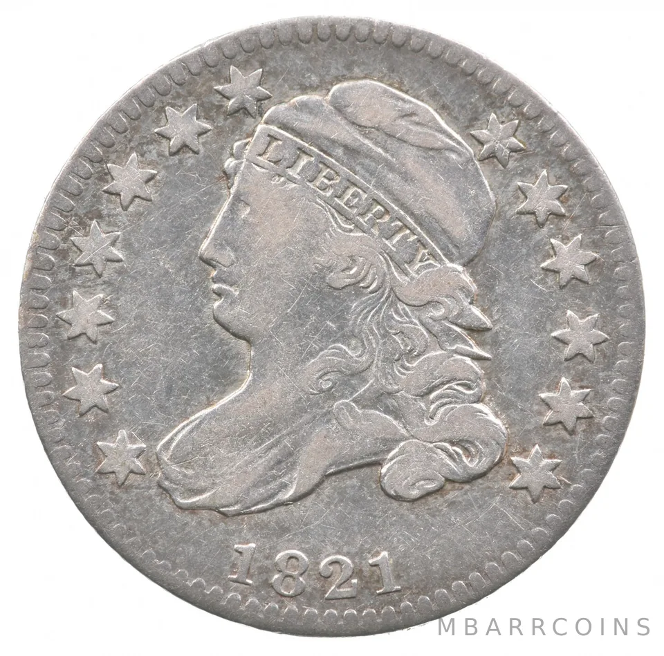 1821 Capped Bust Dime *5943