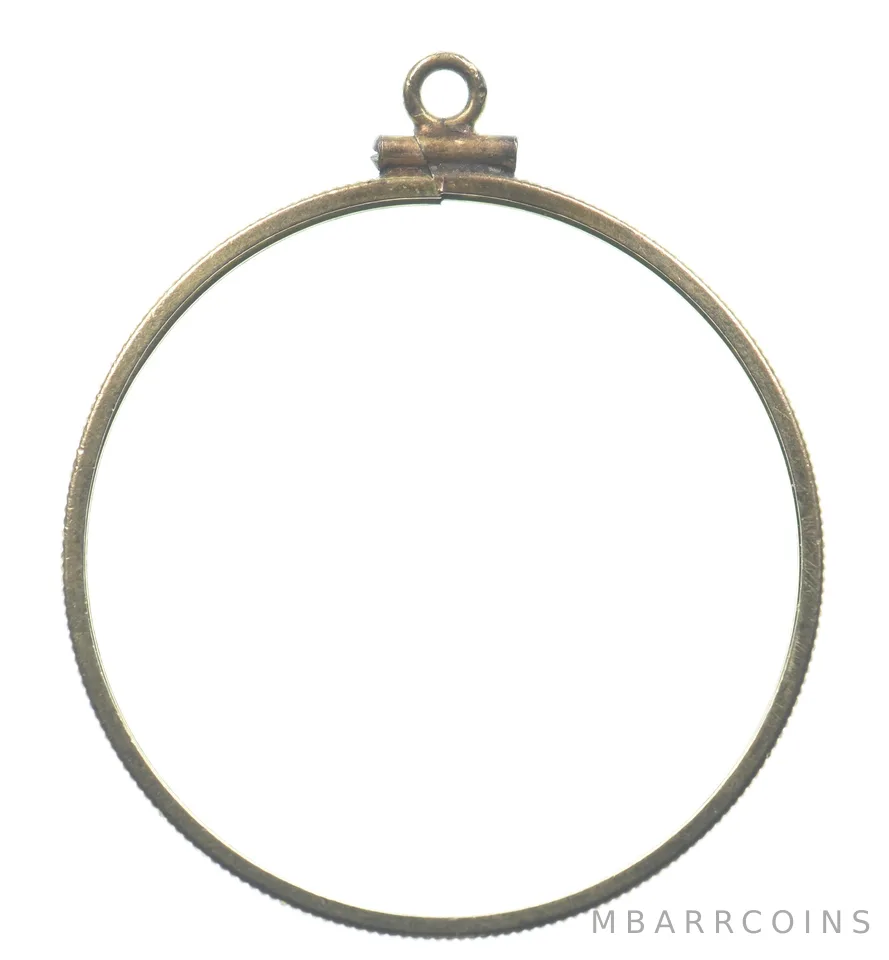 14K 38.18mm Gold Filled Old Dollar Coin Bezel Pendant Frame Edge *1258