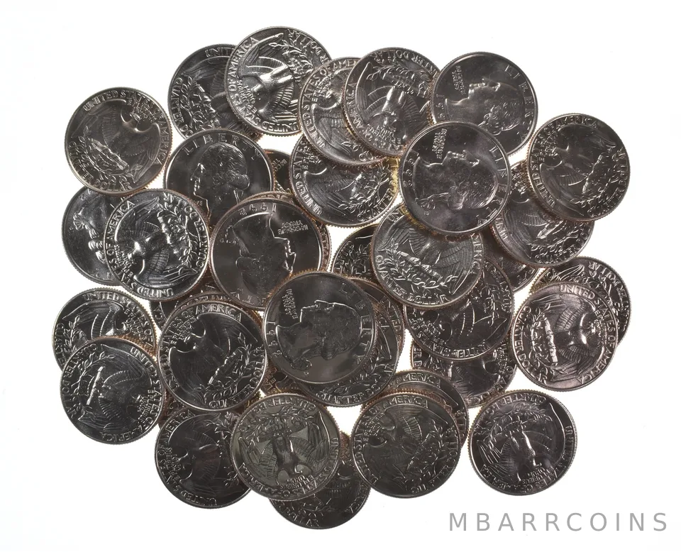 Lot (40) 1992-D Washington Quarter Clad Unc Roll
