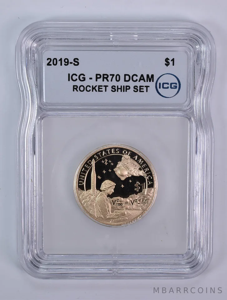 2019-S Sacagawea $1 Mary Golda Ross Space Rocket Ship Set PR70 DCAM ICG