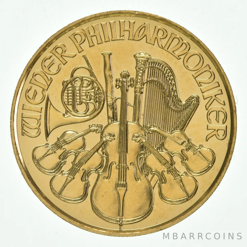 Random Date Austria 10 Euro Gold Philharmonic 1/10 Oz