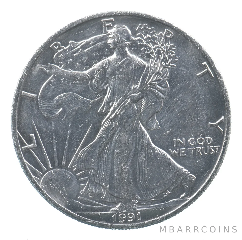 Better Date 1991 American Silver Eagle 1 Troy Oz .999 Fine Silver *836