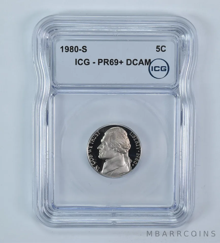 1980-S Jefferson Nickel PR69+ DCAM ICG