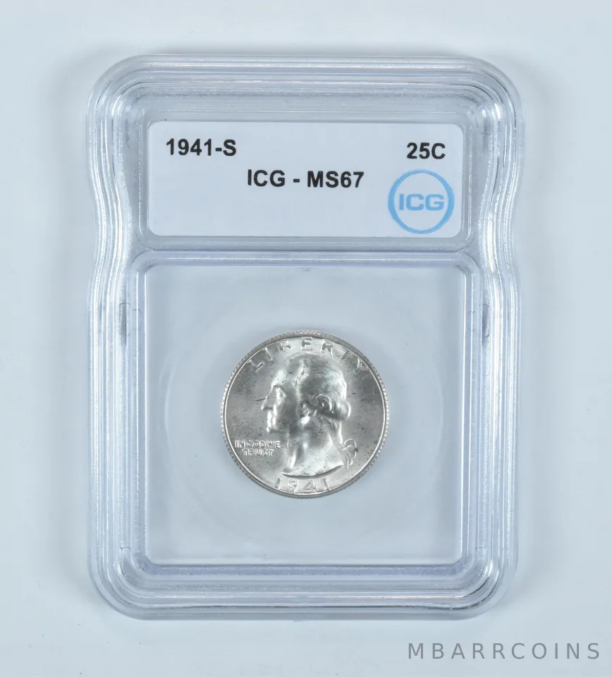 1941-S Washington Quarter MS67 ICG