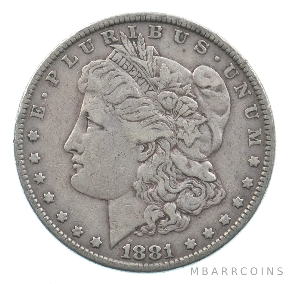 Early - 1881 Morgan Silver Dollar - 90% US Coin *809