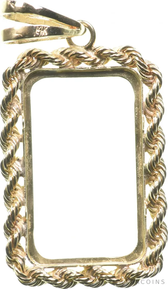 4.2g Gold Coin Bezel 14k 1/4 Oz Bar *5250